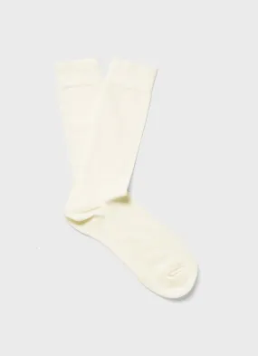 Men's Long Staple Cotton Socks in Archive White