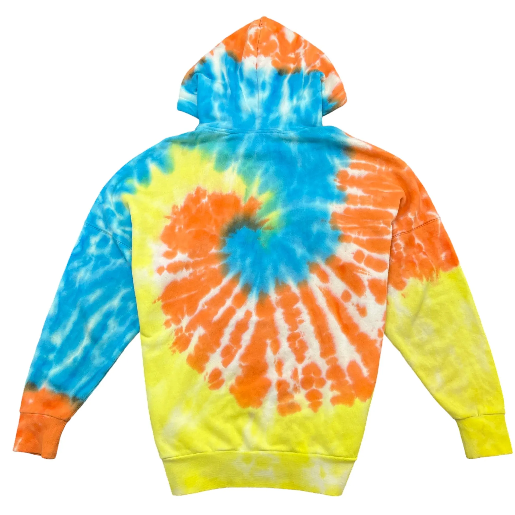 Men's Tie Dye Logo Hoodie Multi-Coloured Size S