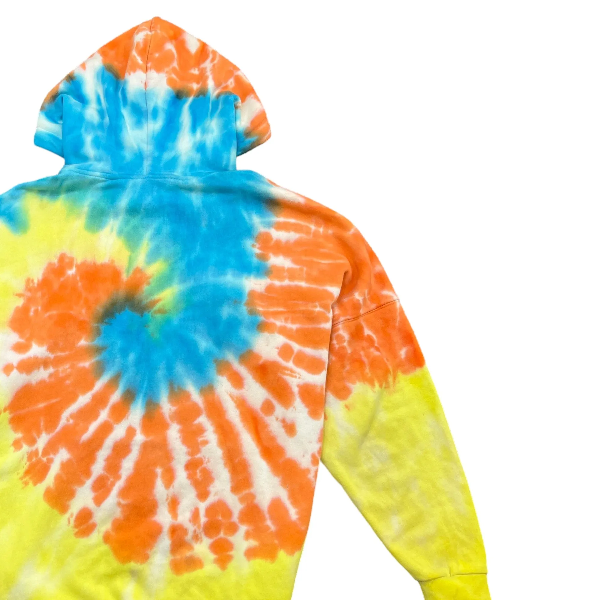 Men's Tie Dye Logo Hoodie Multi-Coloured Size S