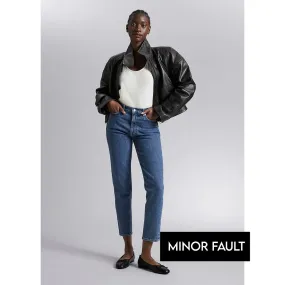 (Minor Fault) Tapered Leg Mid Blue Jeans