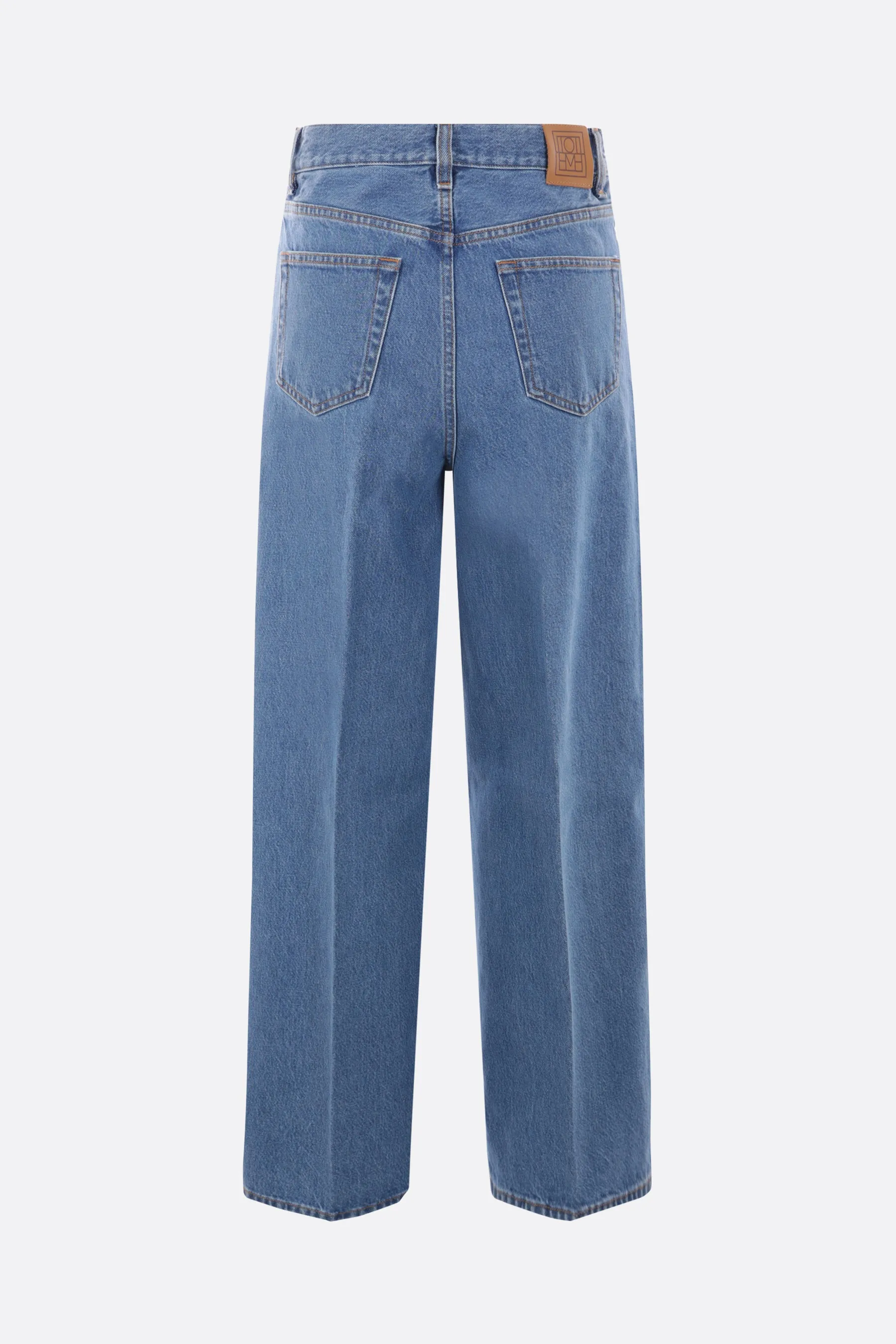 organic denim wide-leg jeans