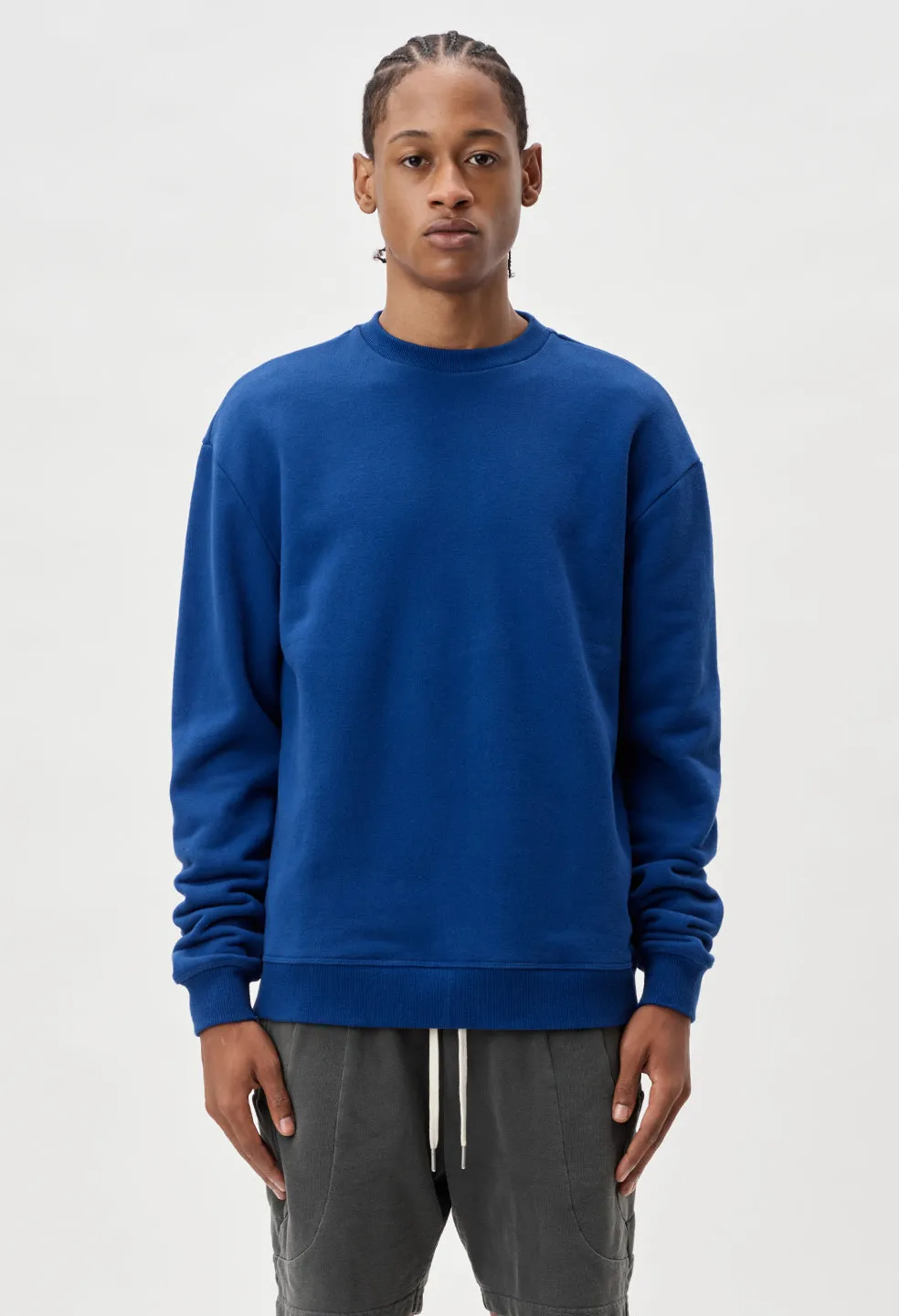 Oversized Crewneck Pullover / Cobalt