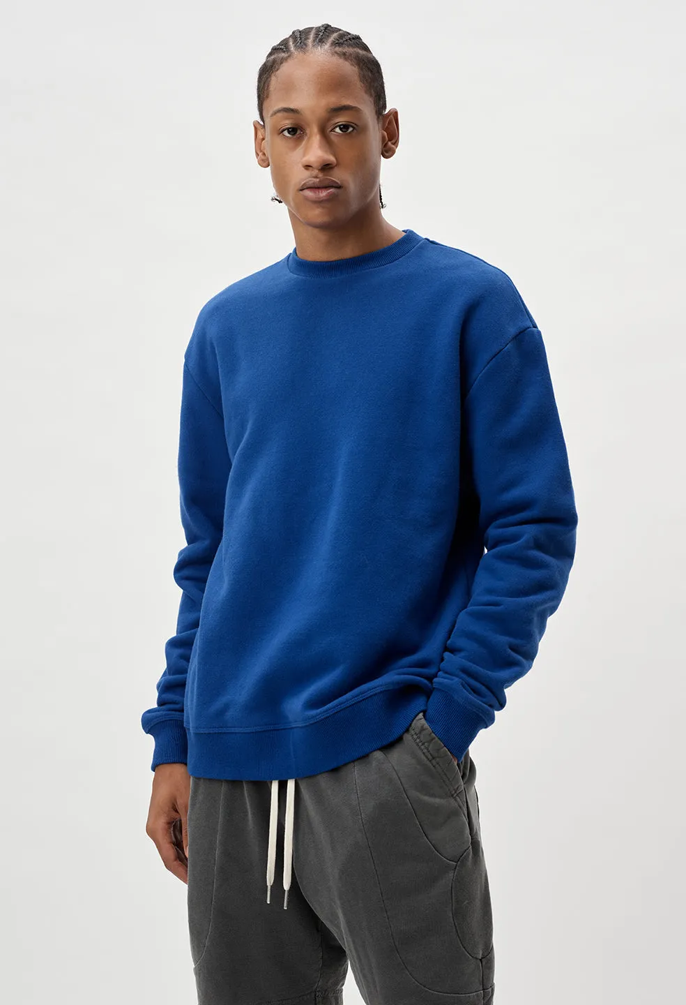 Oversized Crewneck Pullover / Cobalt