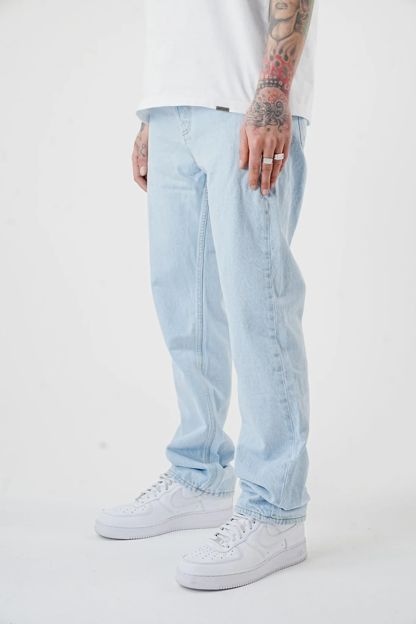 Premium Ice blue Wide Jeans