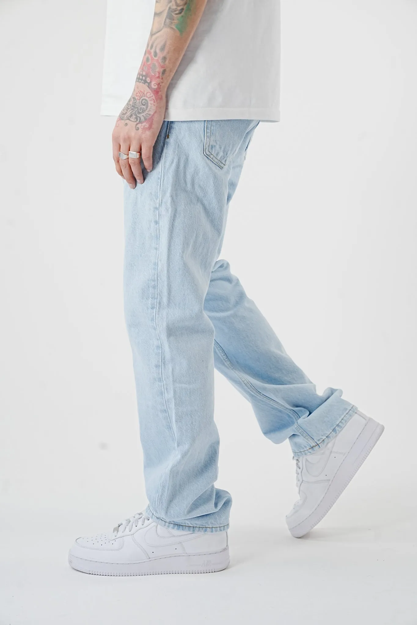 Premium Ice blue Wide Jeans