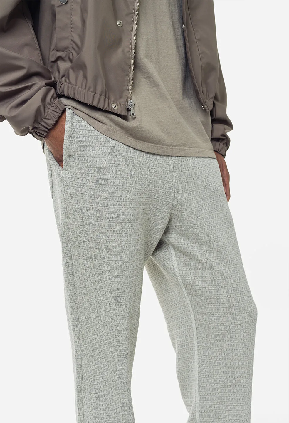 Raw Edge Jacquard Sweats / Dust