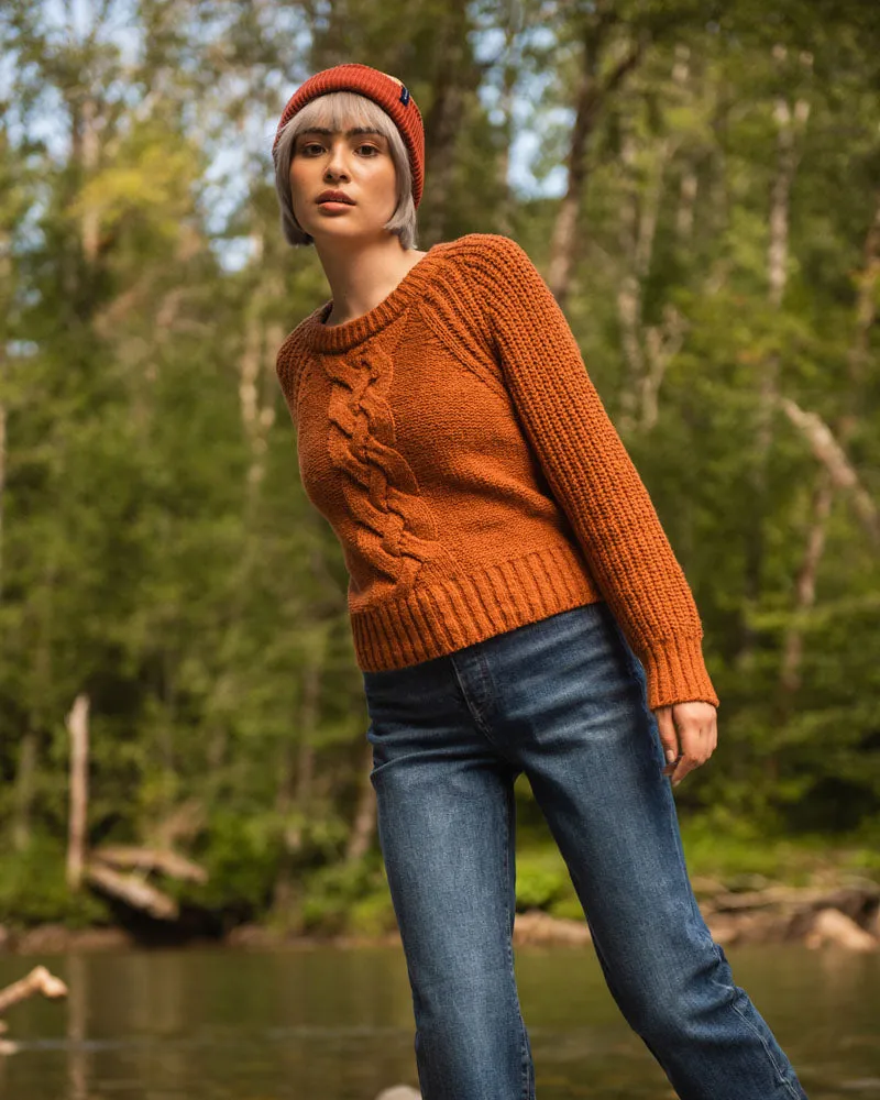 Recycled Cotton Cable Crew Sweater