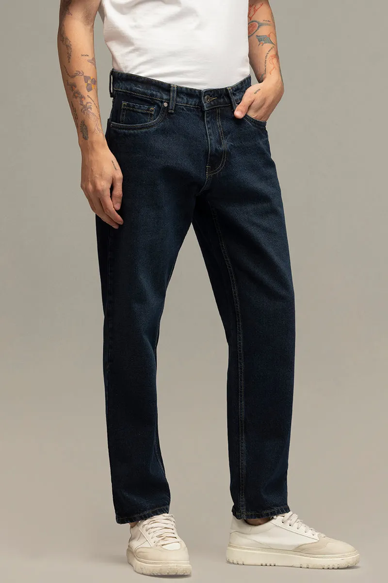 Refined Deep Blue Relaxed Fit Jeans