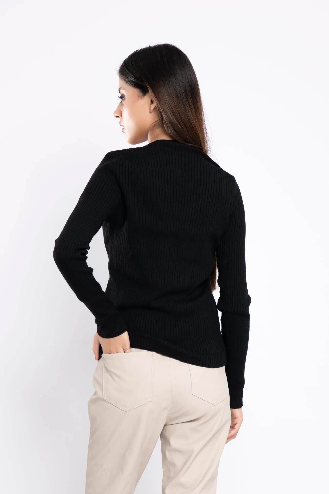 RIB KNIT SWEATER