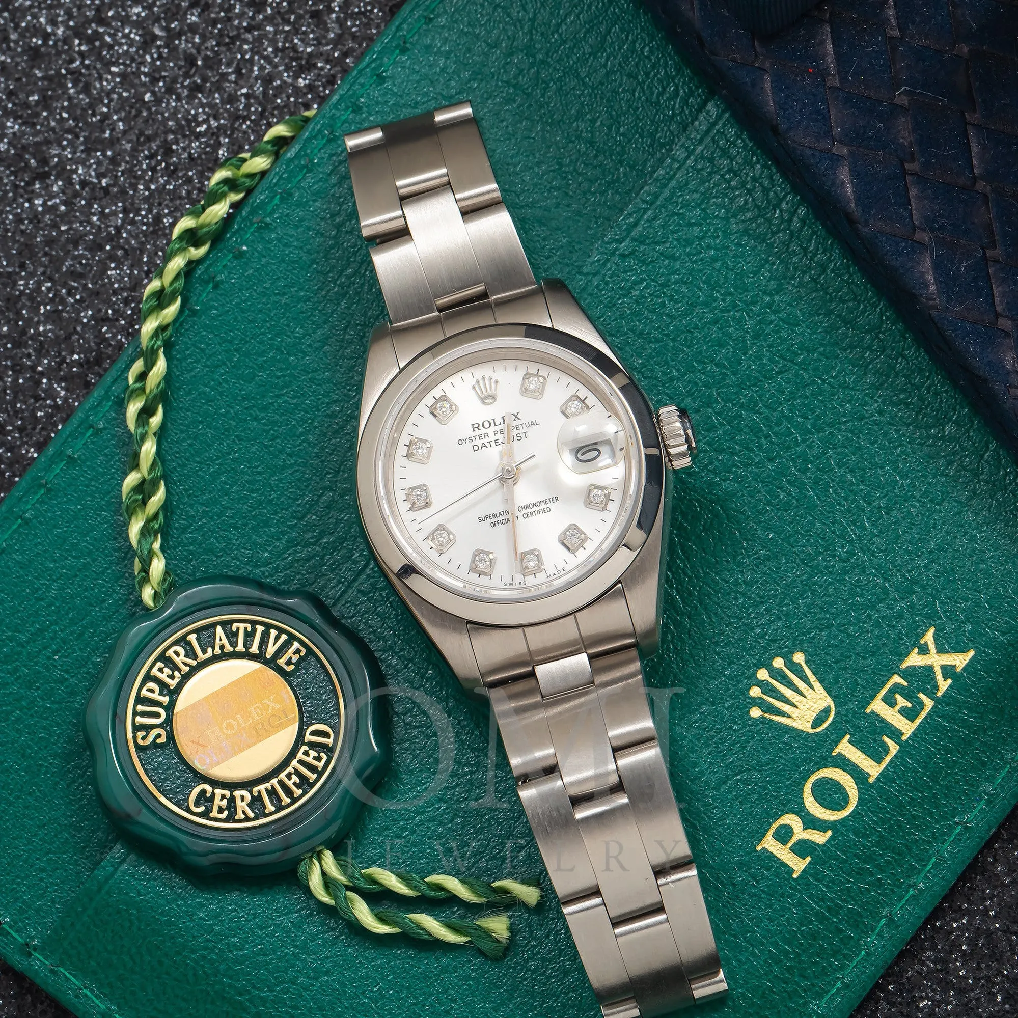 Rolex Oyster Perpetual Datejust 79160 26MM Silver Diamond Dial With Stainless Steel Oyster Bracelet