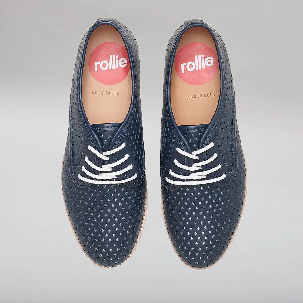 ROLLIE NATION - DERBY PUNCH OVERLAY - NAVY-SILVER