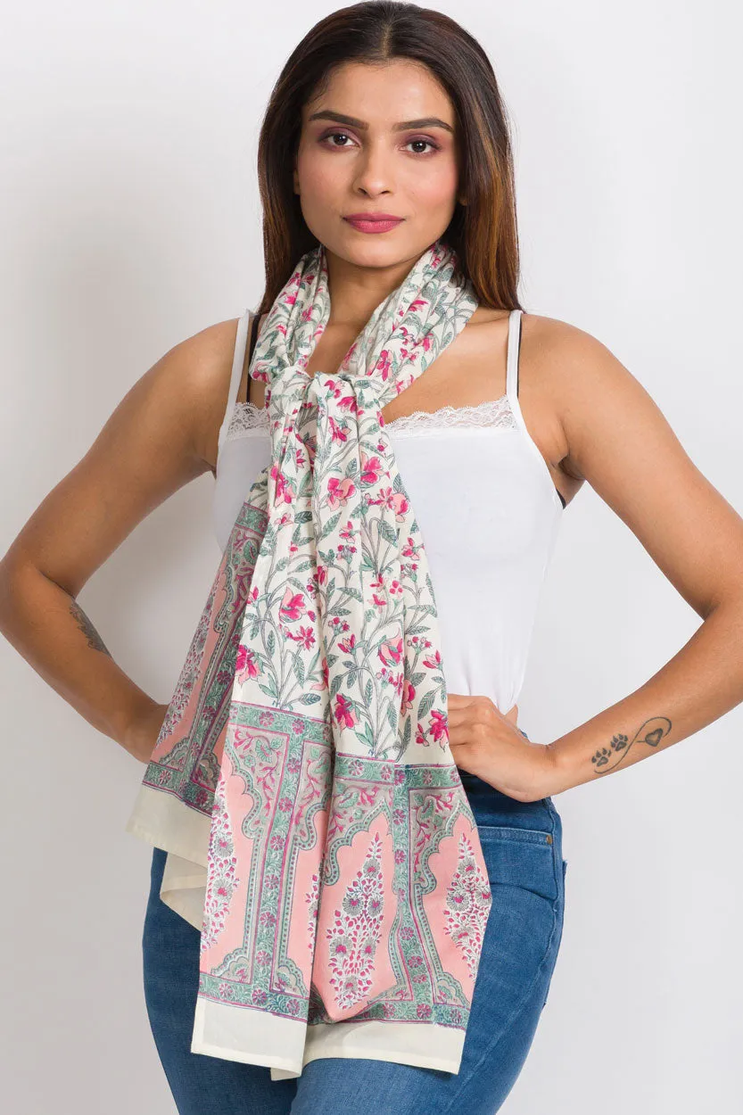 Sevya Deva scarf, block print cotton (2 colors)