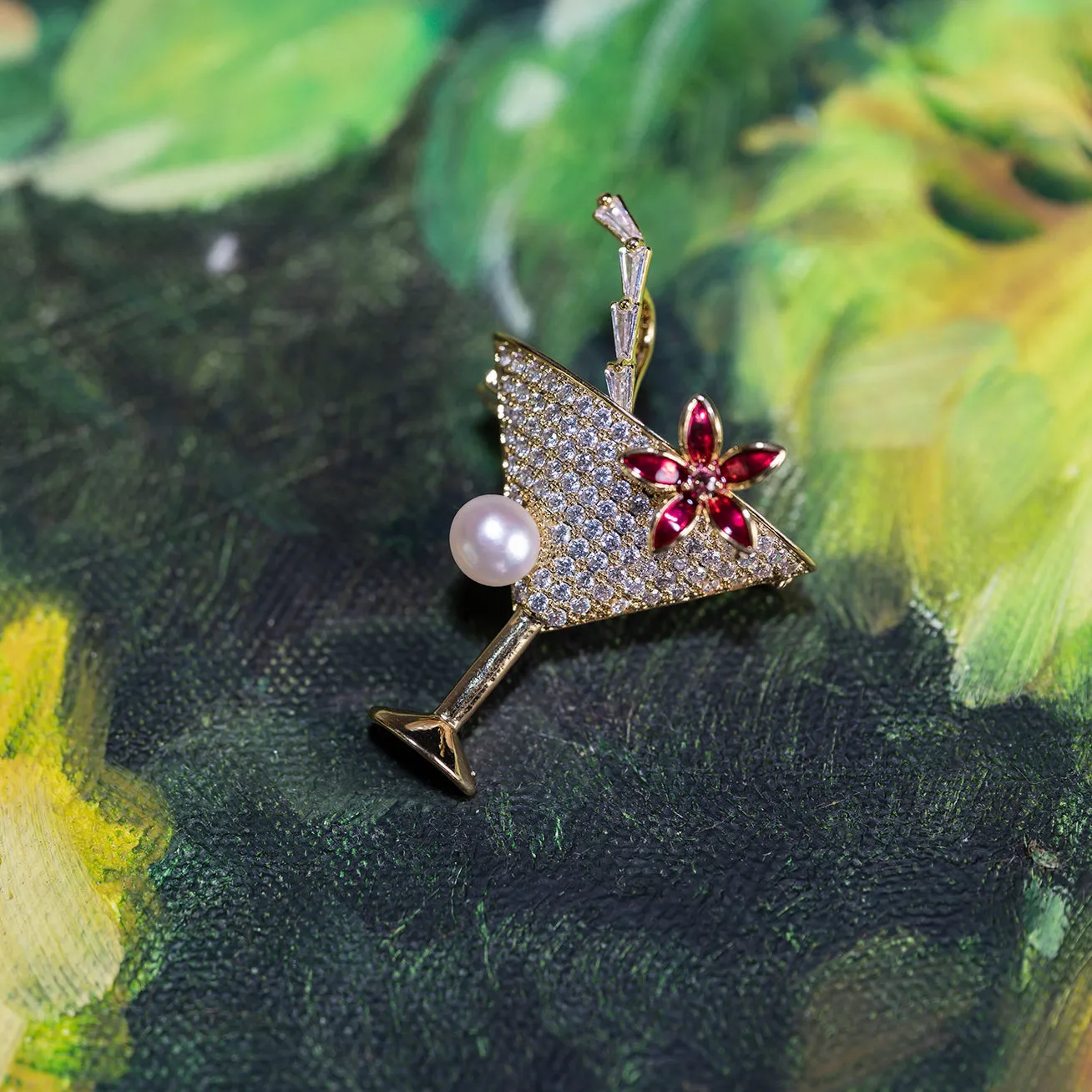 Singapore Sling Freshwater Pearl Brooch WC00036 | Passion for Life