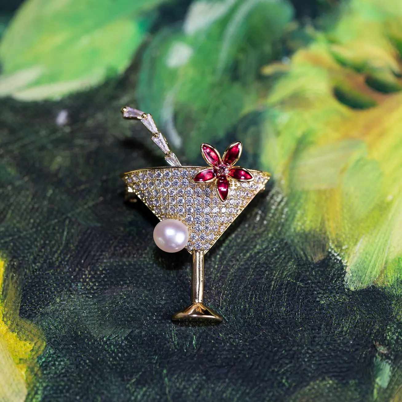 Singapore Sling Freshwater Pearl Brooch WC00036 | Passion for Life