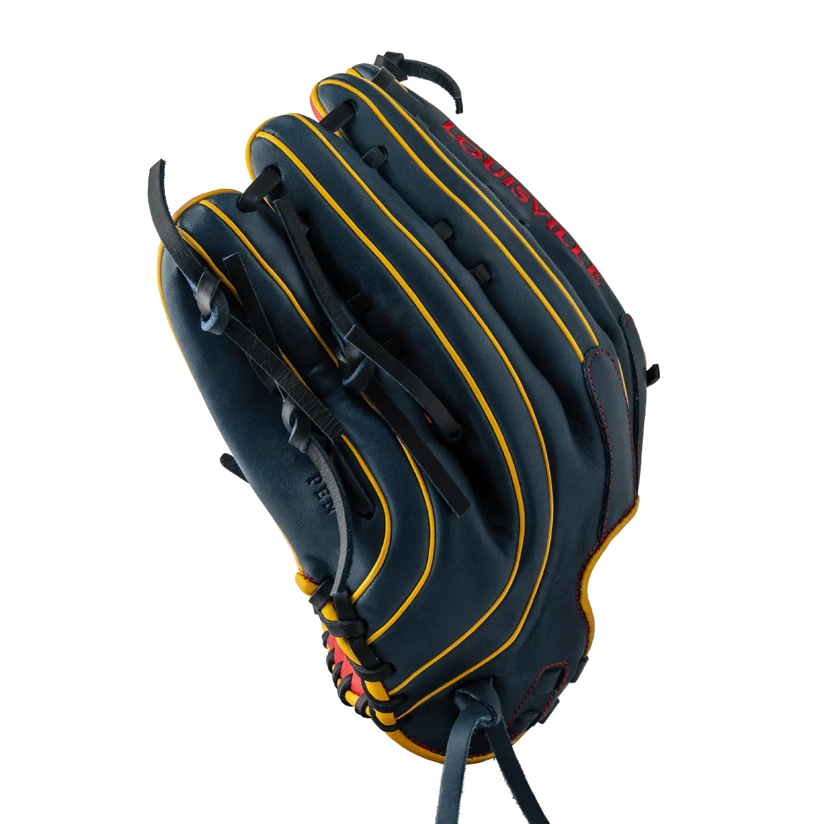 Super Z Slowpitch Fielding Glove 24 - Red - Navy - Yellow