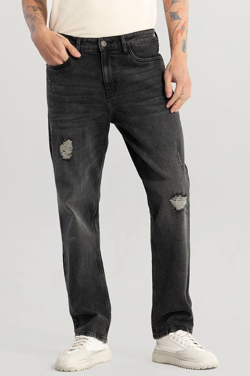 Swankie Charcoal Black Comfort Fit Jeans