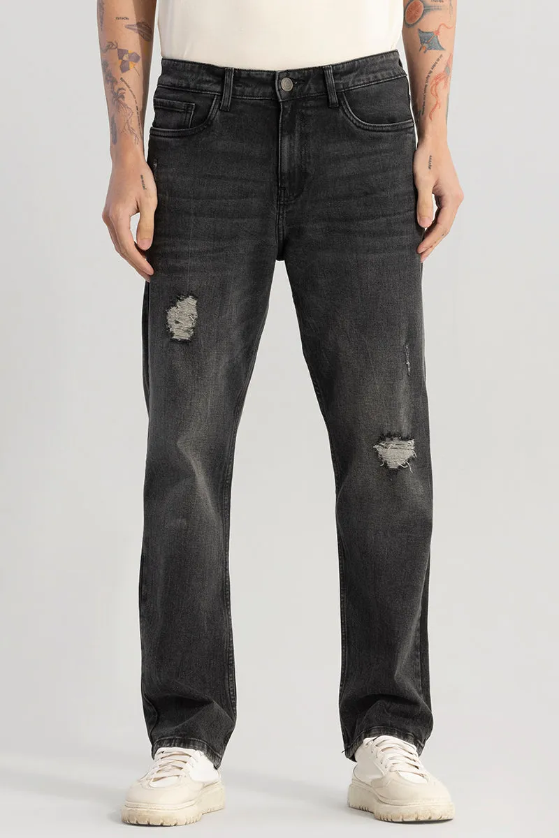 Swankie Charcoal Black Comfort Fit Jeans