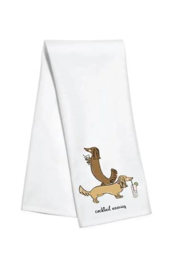 The Cocktail Weenies Tea Towel