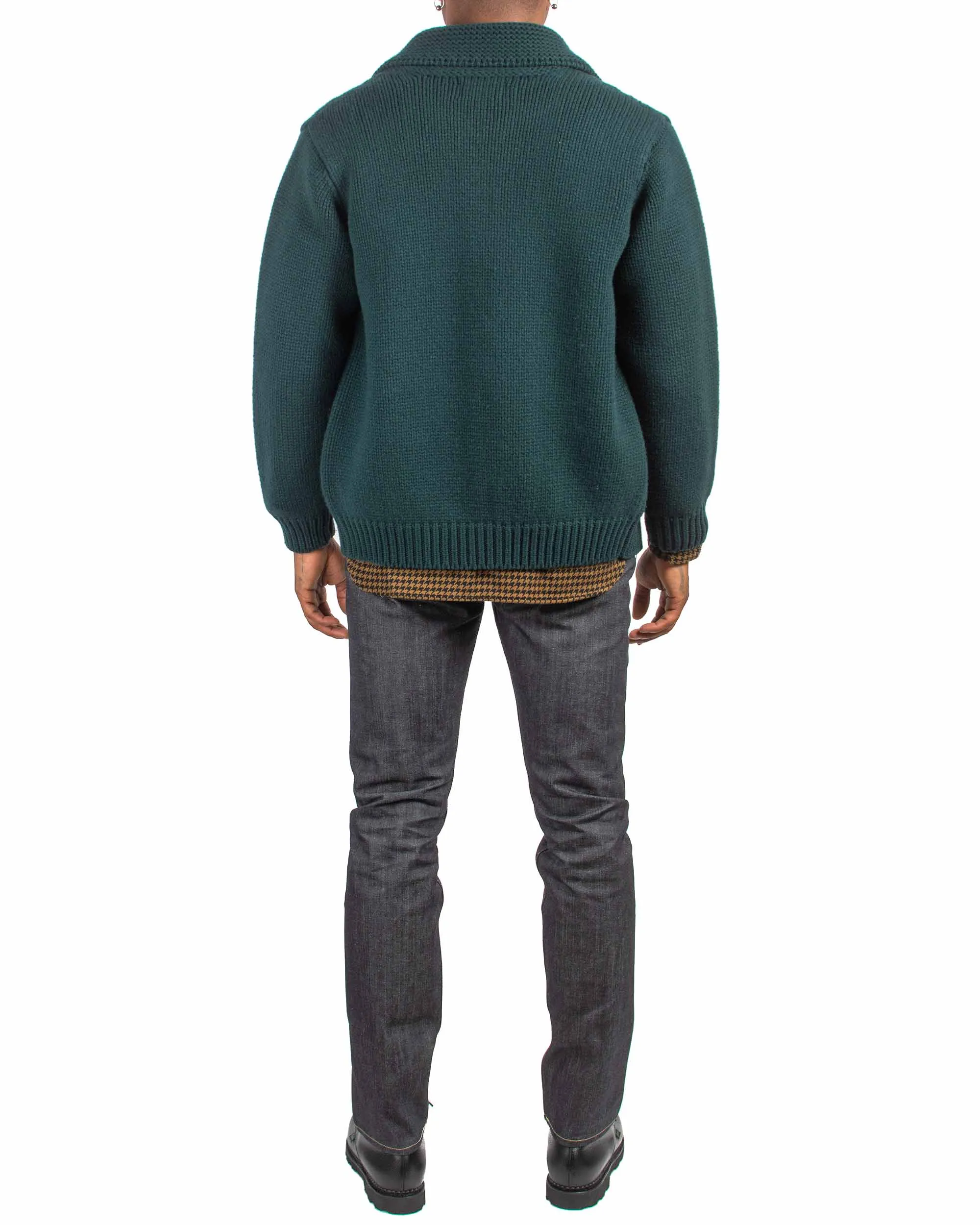 The Real McCoy's MC21113 Heavy Wool Cashmere Sweater Green