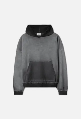 Tuck Terry Hoodie / Oil Wash Black