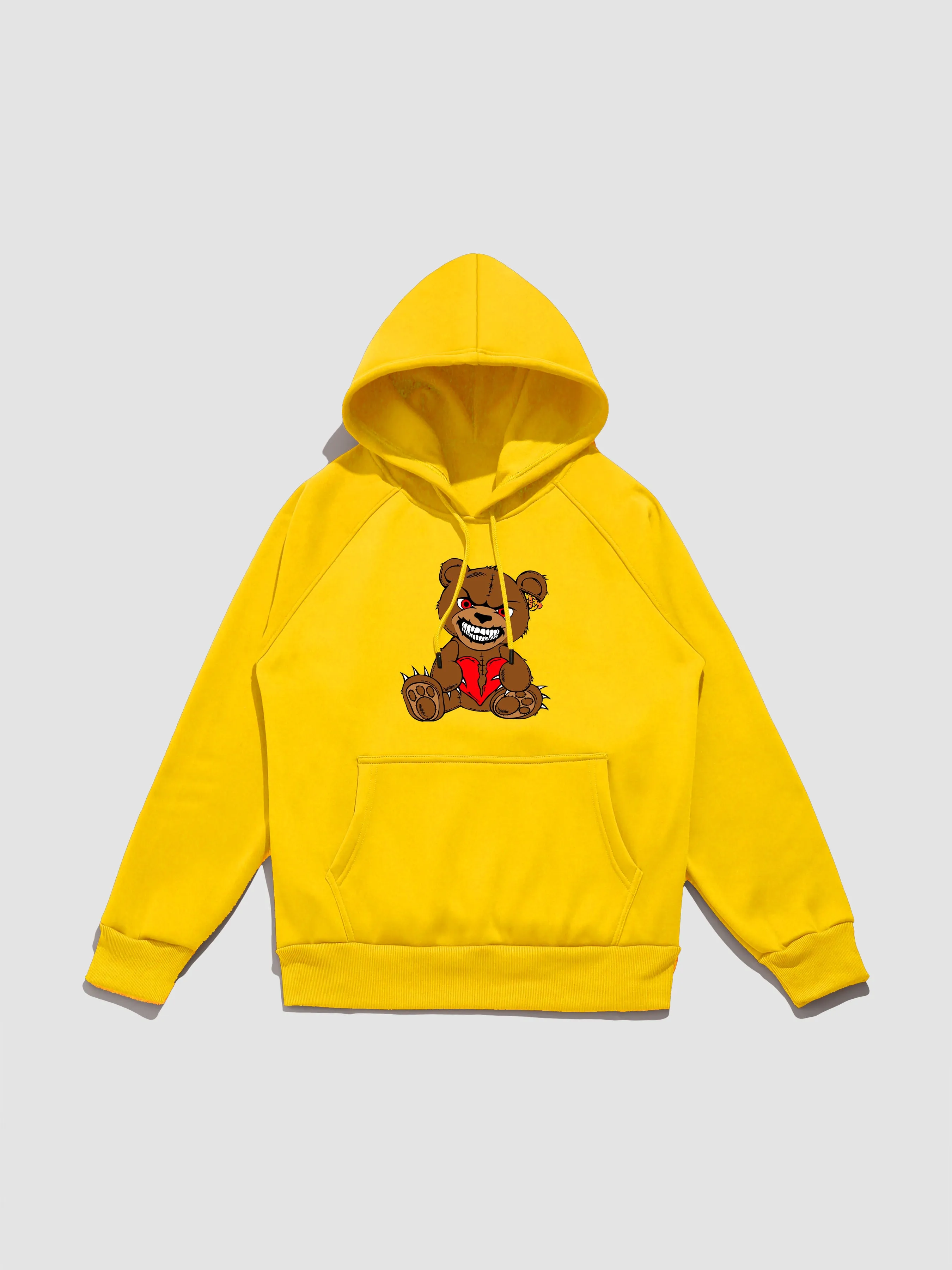 Violent Bear Print Hoodie