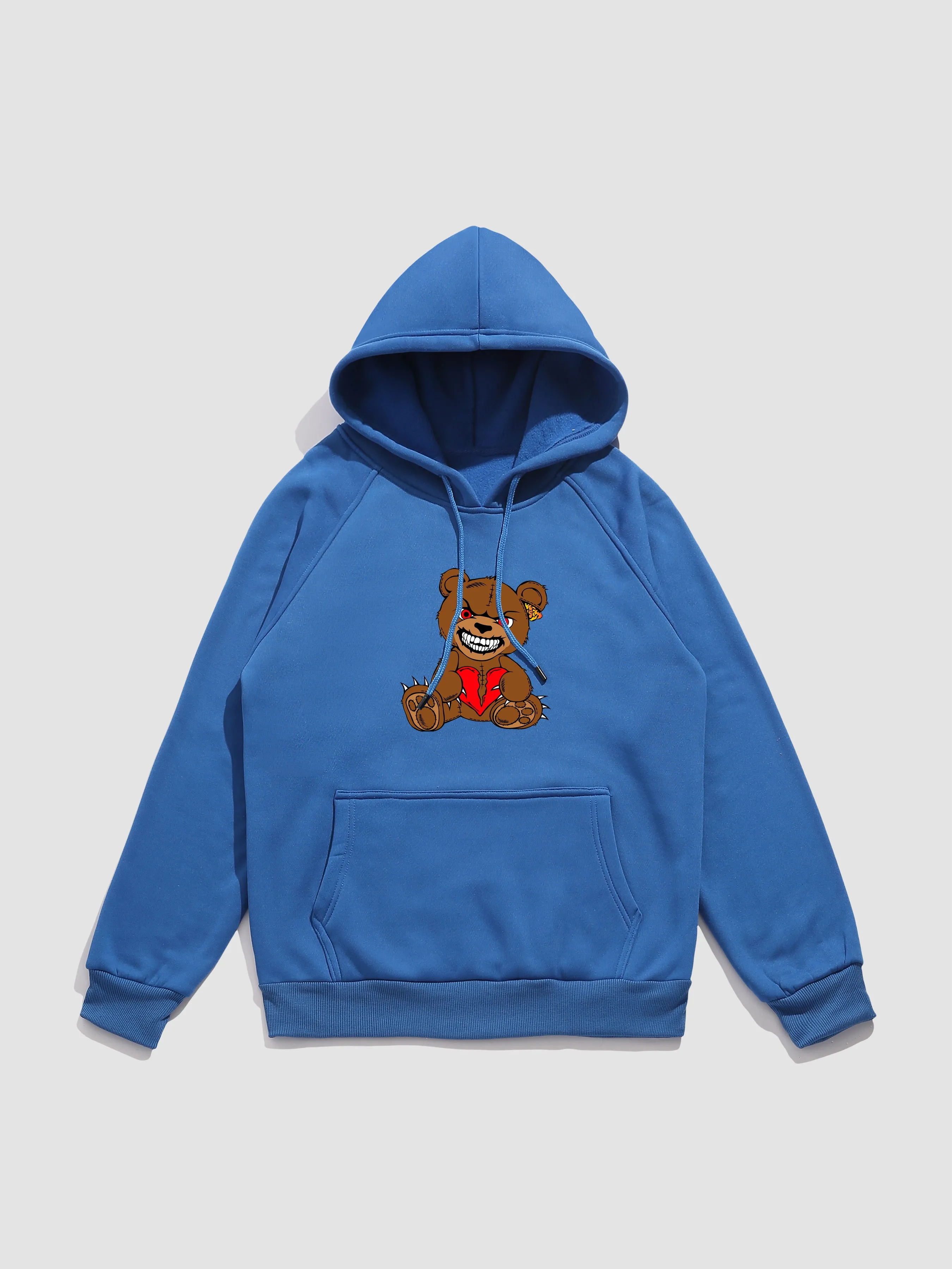 Violent Bear Print Hoodie