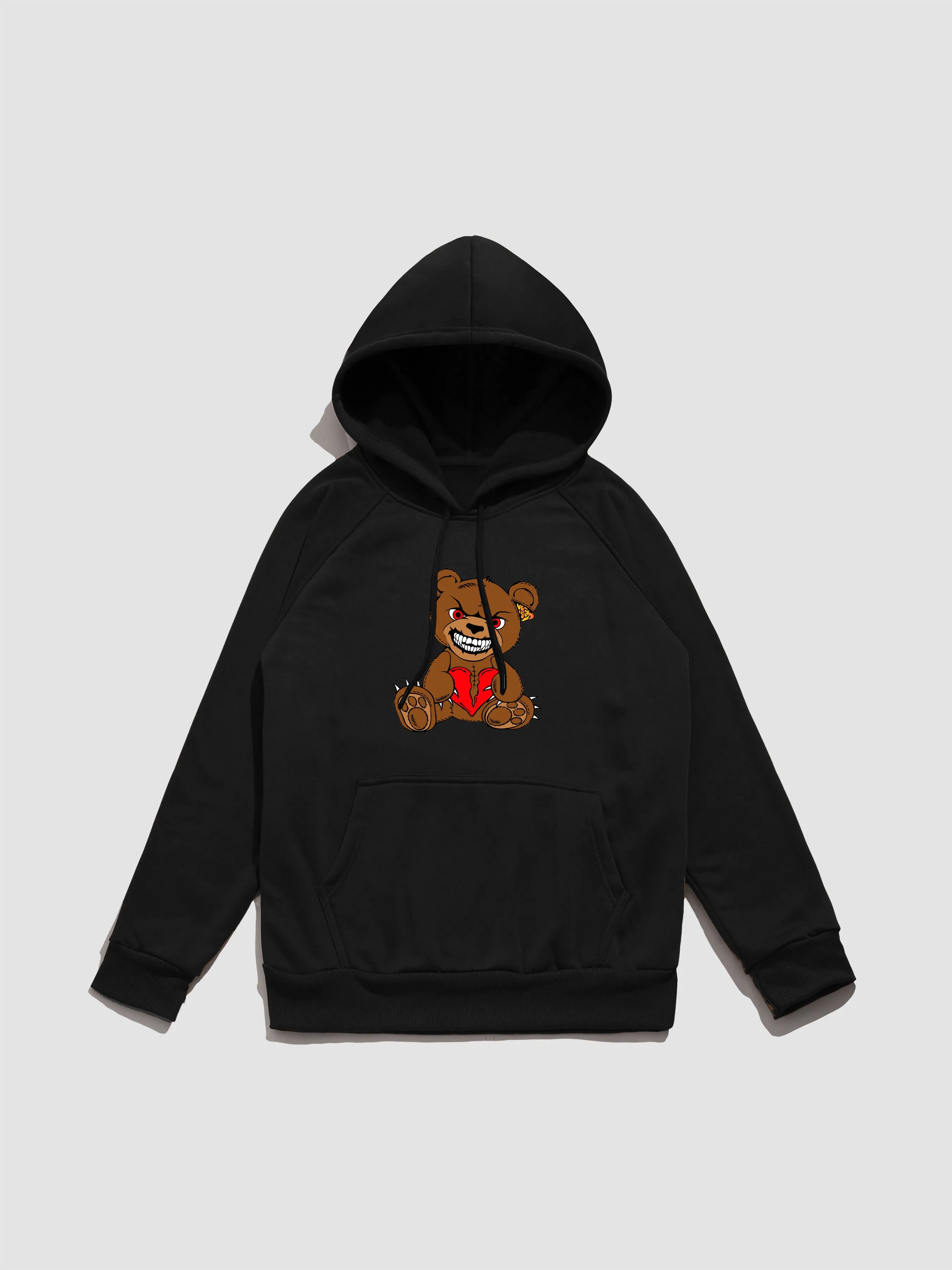 Violent Bear Print Hoodie