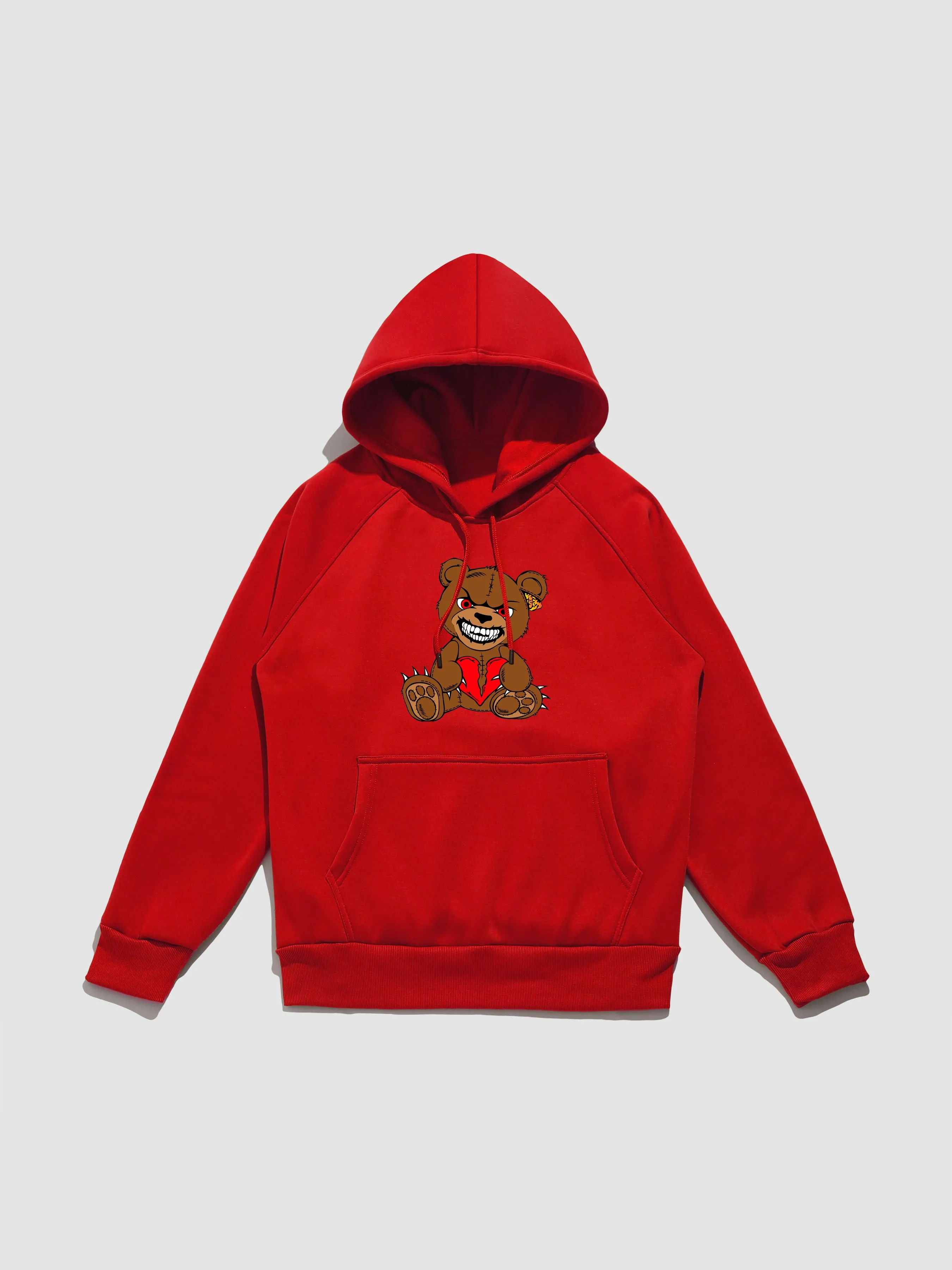 Violent Bear Print Hoodie